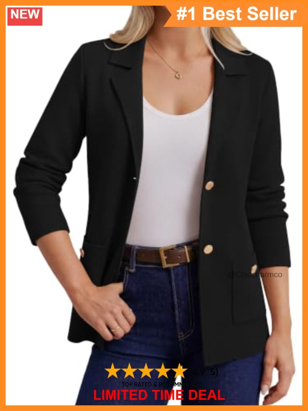 Sweater Blazer Women's Business Casual Long Sleeve Viscose Cardigan